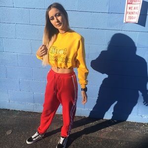 West Virginia Cropped Crewneck